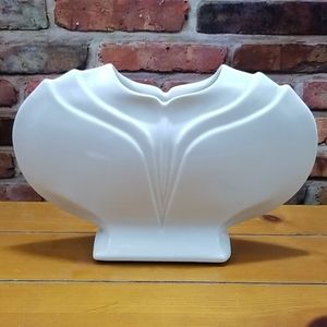 Ceramic white art deco vase